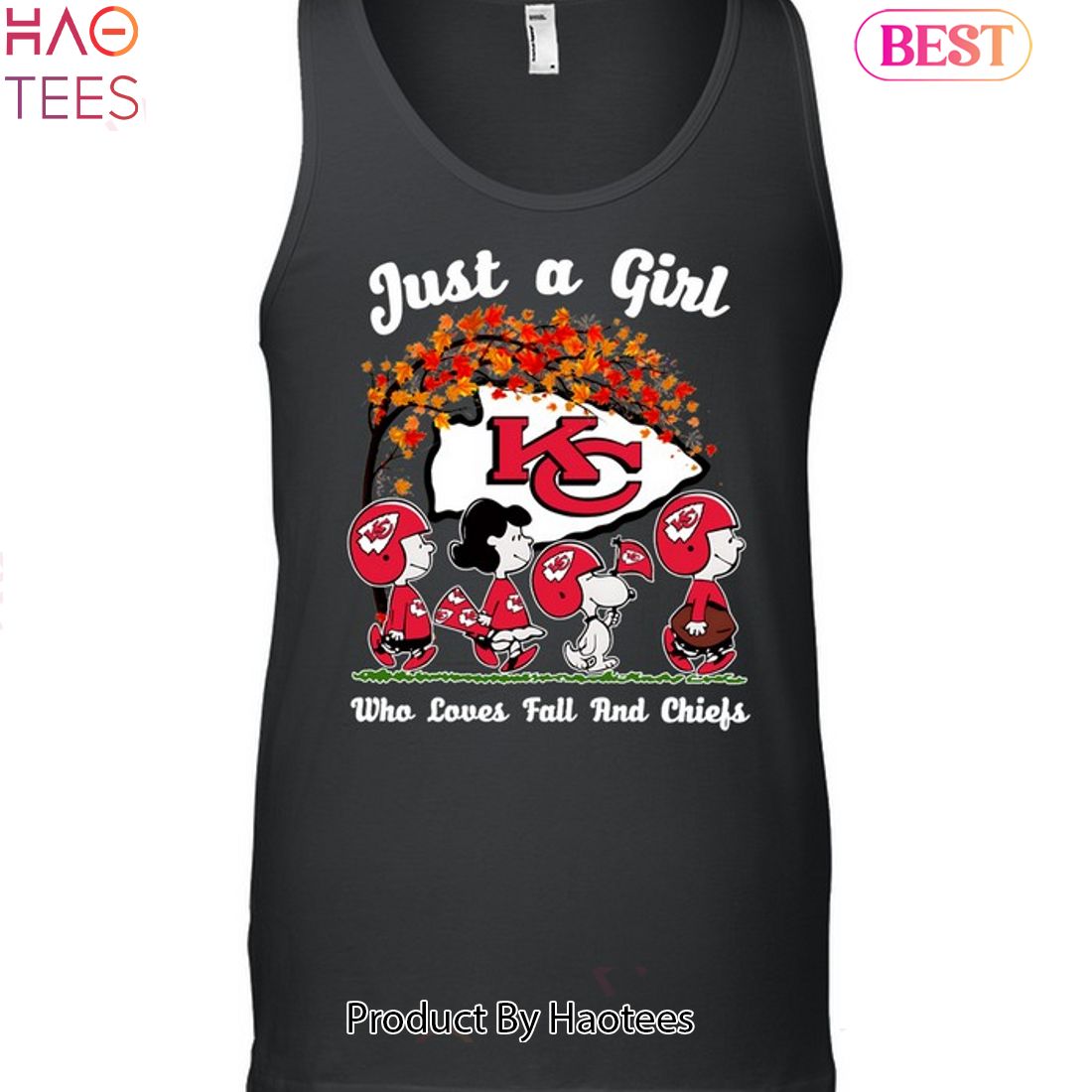 Just A Girl Who Loves Fall And Kansas City Chiefs Unisex T-Shirt Just A Girl Who Loves Fall And Kansas City Chiefs Unisex T-Shirt