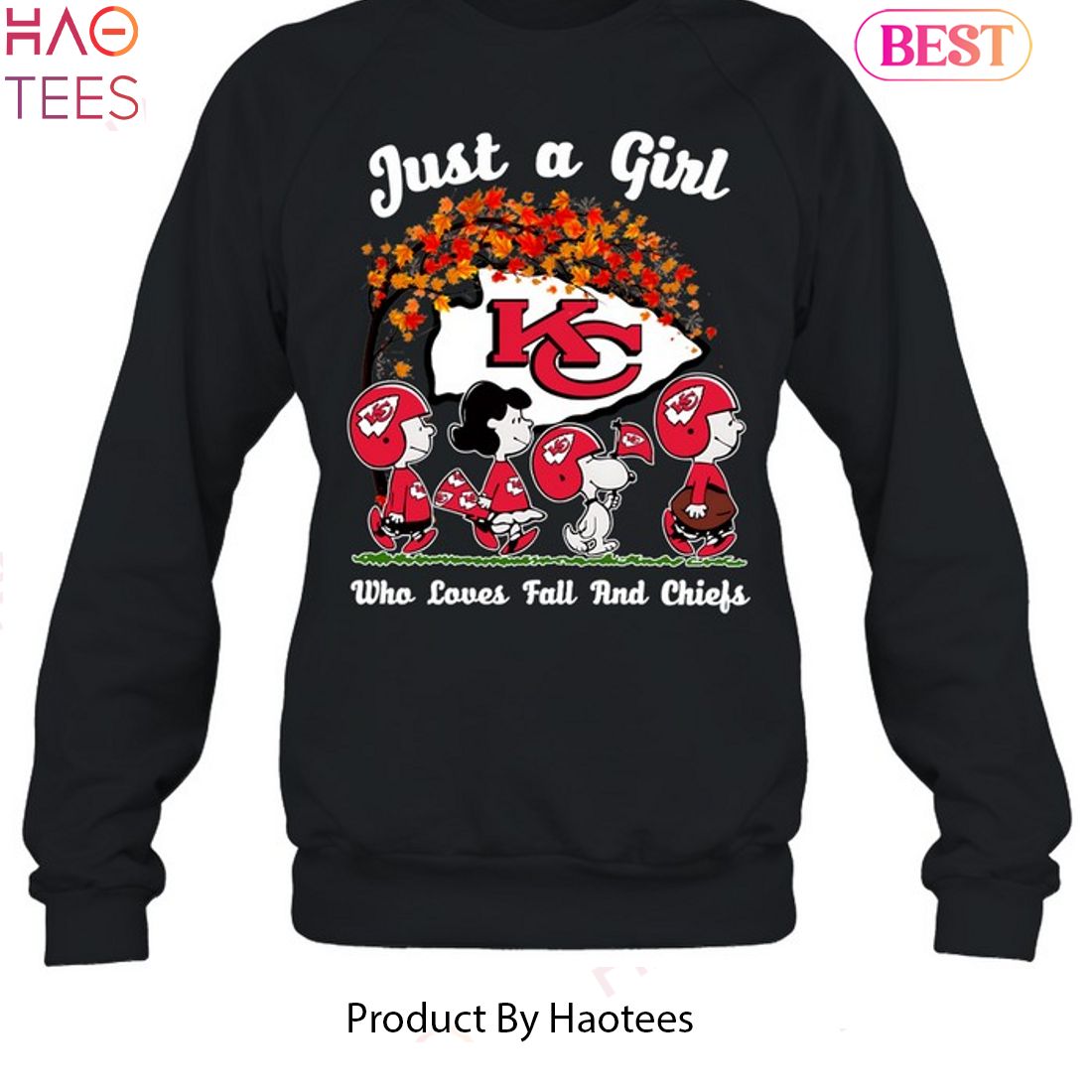 Just A Girl Who Loves Fall And Kansas City Chiefs Unisex T-Shirt Just A Girl Who Loves Fall And Kansas City Chiefs Unisex T-Shirt