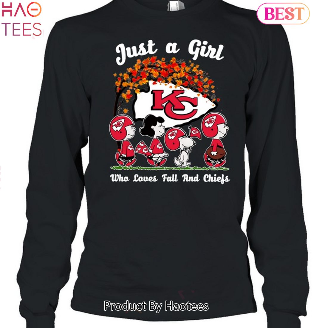 Just A Girl Who Loves Fall And Kansas City Chiefs Unisex T-Shirt Just A Girl Who Loves Fall And Kansas City Chiefs Unisex T-Shirt