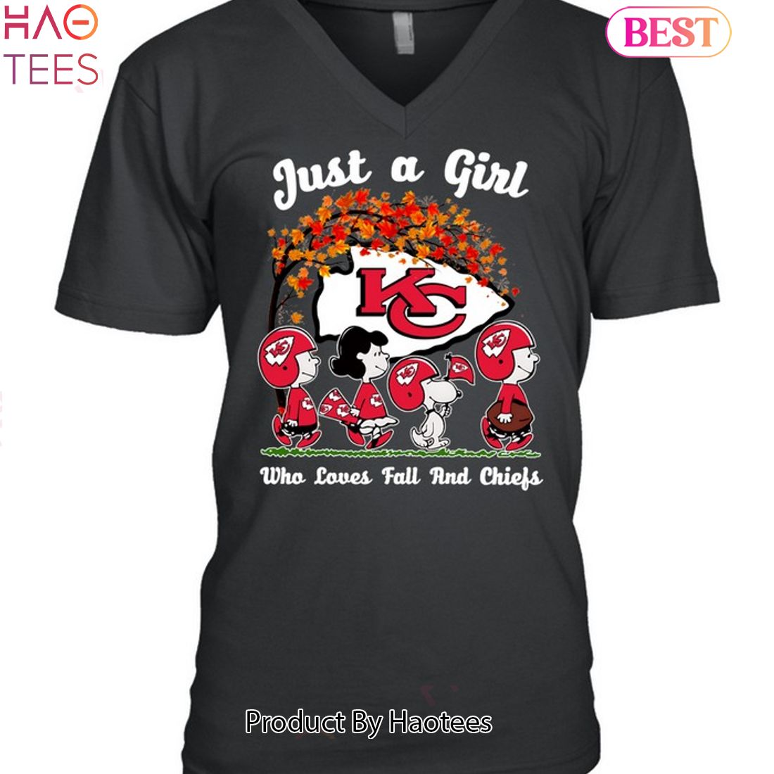 Just A Girl Who Loves Fall And Kansas City Chiefs Unisex T-Shirt Just A Girl Who Loves Fall And Kansas City Chiefs Unisex T-Shirt