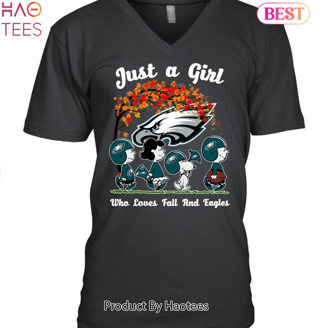 Just A Girl Who Loves Fall And Philadelphia Eagles Unisex T-Shirt