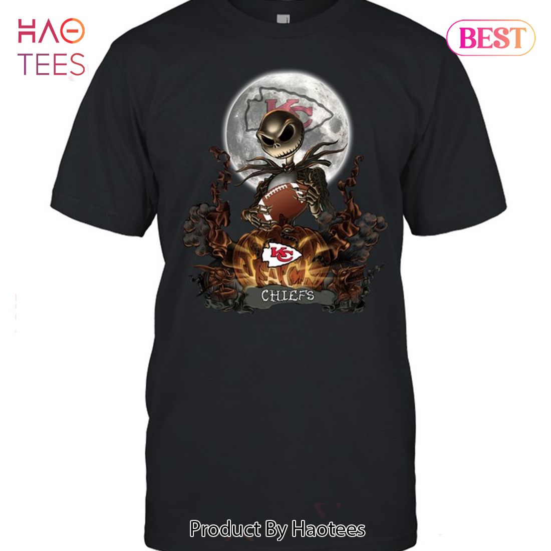 Kansas City Chiefs Jack Skellington Halloween Unisex T-Shirt Kansas City Chiefs Jack Skellington Halloween Unisex T-Shirt