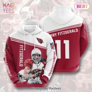 LIMITED Arizona Cardinals 11 Fitzgerald Signature 3D Hoodie