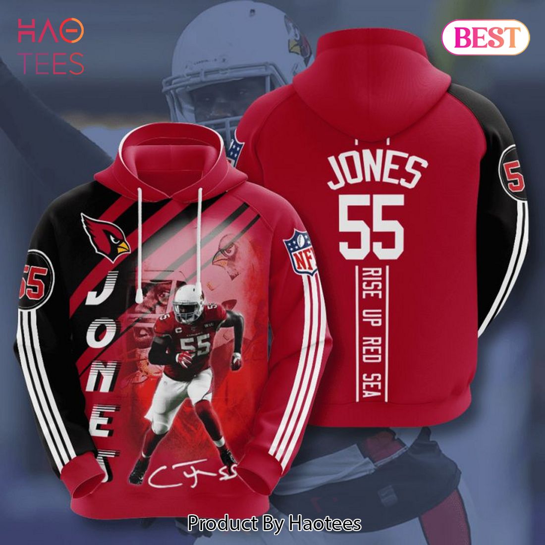 LIMITED Arizona Cardinals Chandler Jones 3D Hoodie