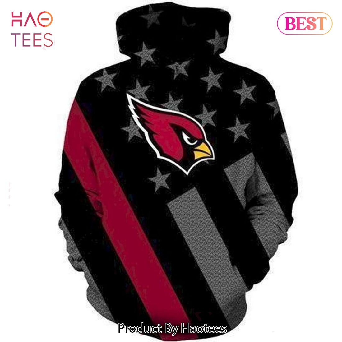 LIMITED Arizona Cardinals Unisex Stars And Stripes 3D Hoodie
