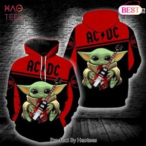 LIMITED Baby Yoda Ac Dc 3D Hoodie For Men Women