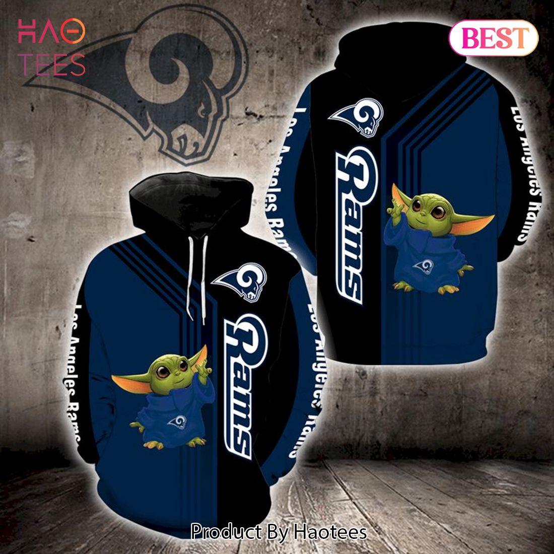 LIMITED Baby Yoda Lovers Los Angeles Rams 3D Hoodie