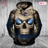 LIMITED Baltimore Ravens Logo Skull Art Smoke 3D Hoodie