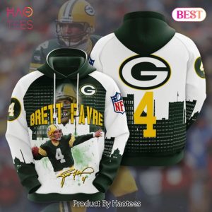 LIMITED Brett Favre 4 Green Bay Packers Full Printing 3D Hoodie – VK91
