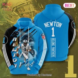 LIMITED Carolina Panthers 1 Newton Belong Panthers Signature 3D Hoodie