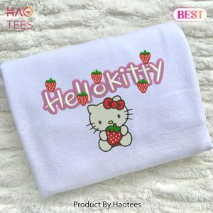 LIMITED Strawberry Kitten Embroidered Hoodie, Sweatshirt