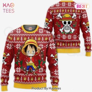 Luffy Ugly Christmas Sweater One Piece Anime Xmas