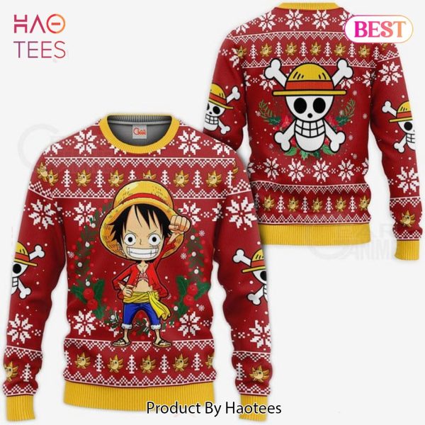 Luffy Ugly Christmas Sweater One Piece Anime Xmas