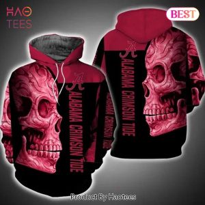 LUXURY Alabama Crimson Tide Skull Team 3D Hoodie Alabama Crimson Tide Gift Ideas For Him