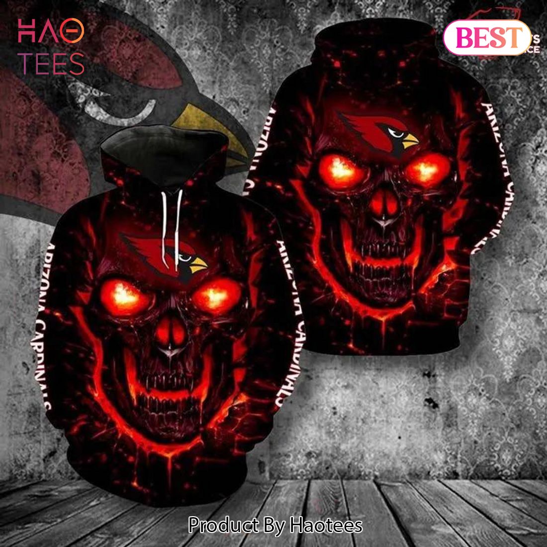 LUXURY Arizona Cardinals Fire Skull Gift For Fan 3D T Shirt Sweater Zip Hoodie