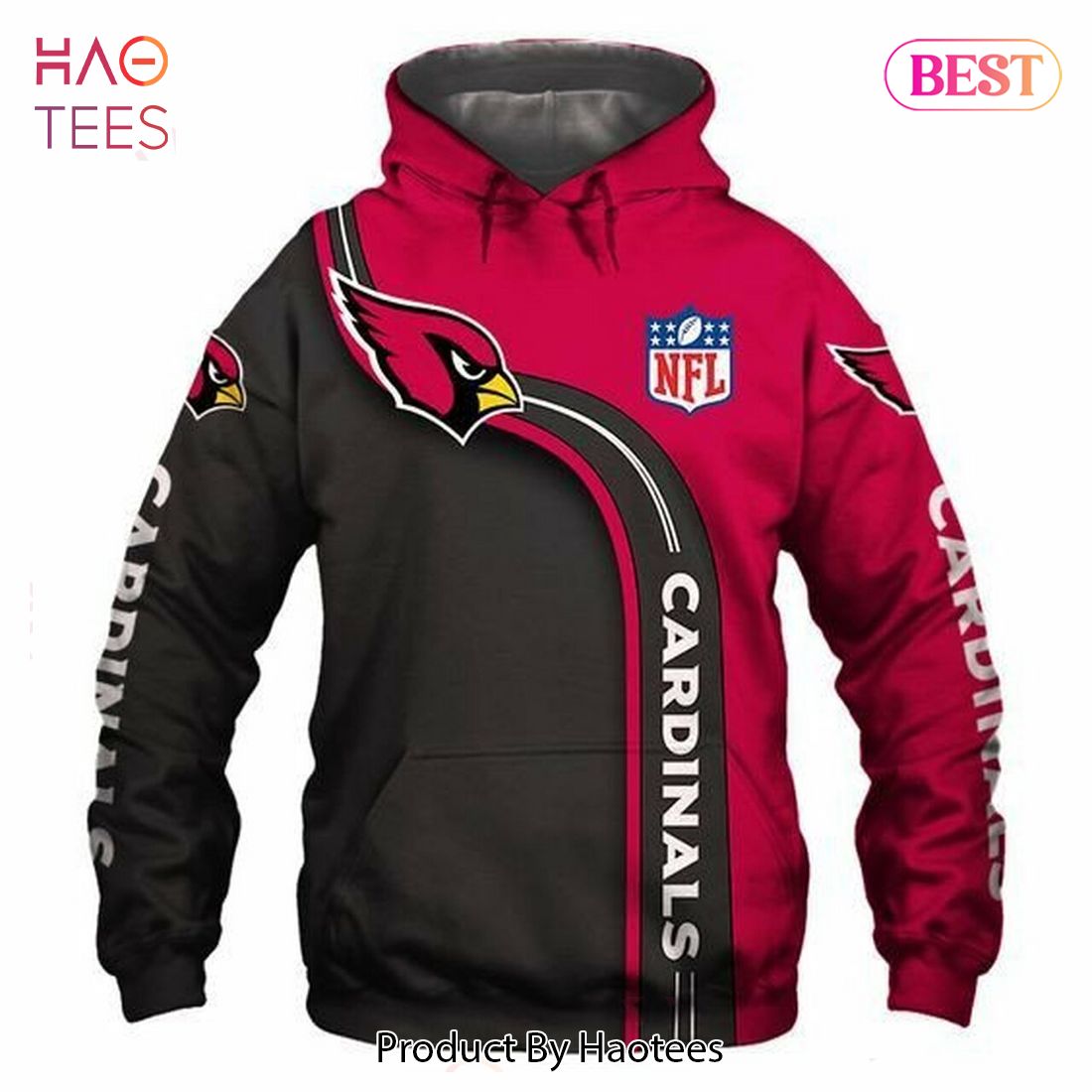 LUXURY Arizona Cardinals White And Red Background 3D Hoodie For Men Women LUXURY Arizona Cardinals White And Red Background 3D Hoodie For Men Women