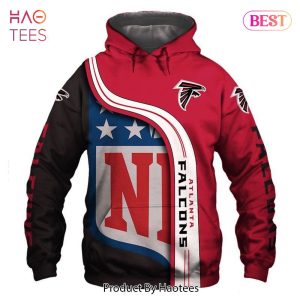 LUXURY Atlanta Falcons Wavy Patterns 3D Hoodie Atlanta Falcons Fans Gift