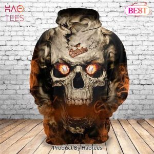 LUXURY Baltimore Orioles Skull Smoke 3D Hoodie For Men Women