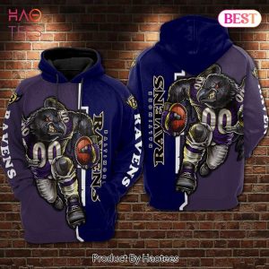 LUXURY Baltimore Ravens Football Blue Violet Baltimore Ravens 3D Hoodie
