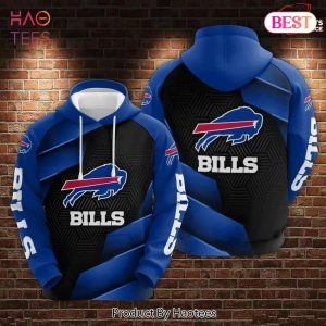 LUXURY Buffalo Bills Black Blue 3D Hoodie Size M 5xl