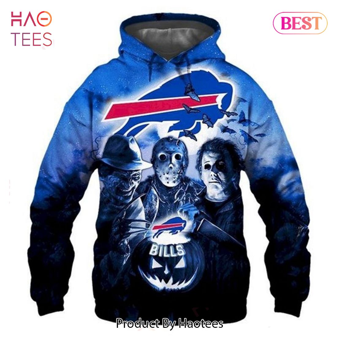 LUXURY Buffalo Bills Freddy Jason Michael 3D Hoodie