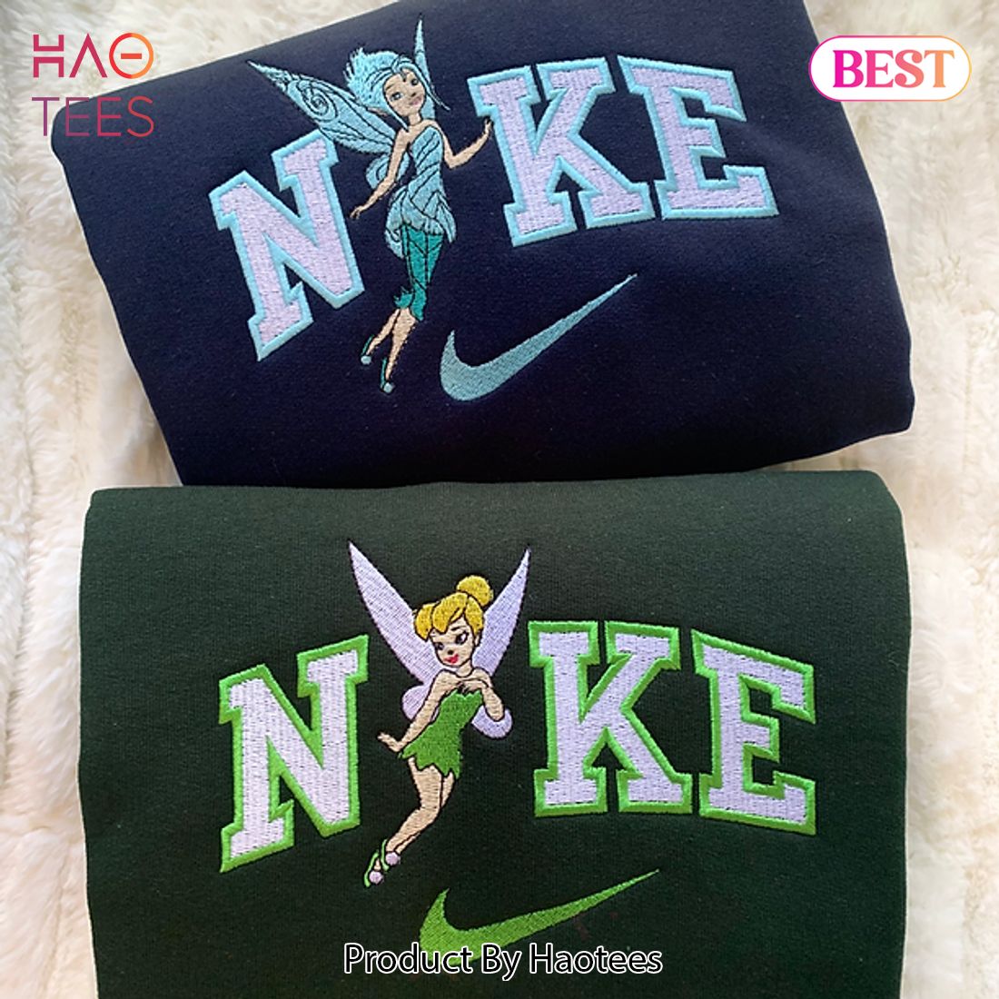 LUXURY Nike Mix Pixie Friends Matching Set Embroidered Hoodie Sweatshirt