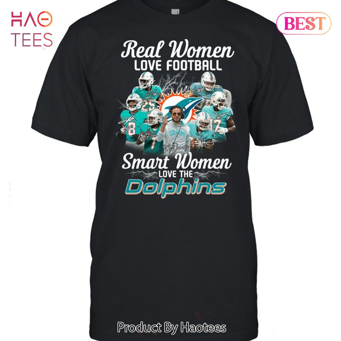 Nike Women's Fashion (NFL Miami Dolphins) 3/4-Sleeve T-Shirt in Blue, Size: Medium | NKNW087K9P-06O