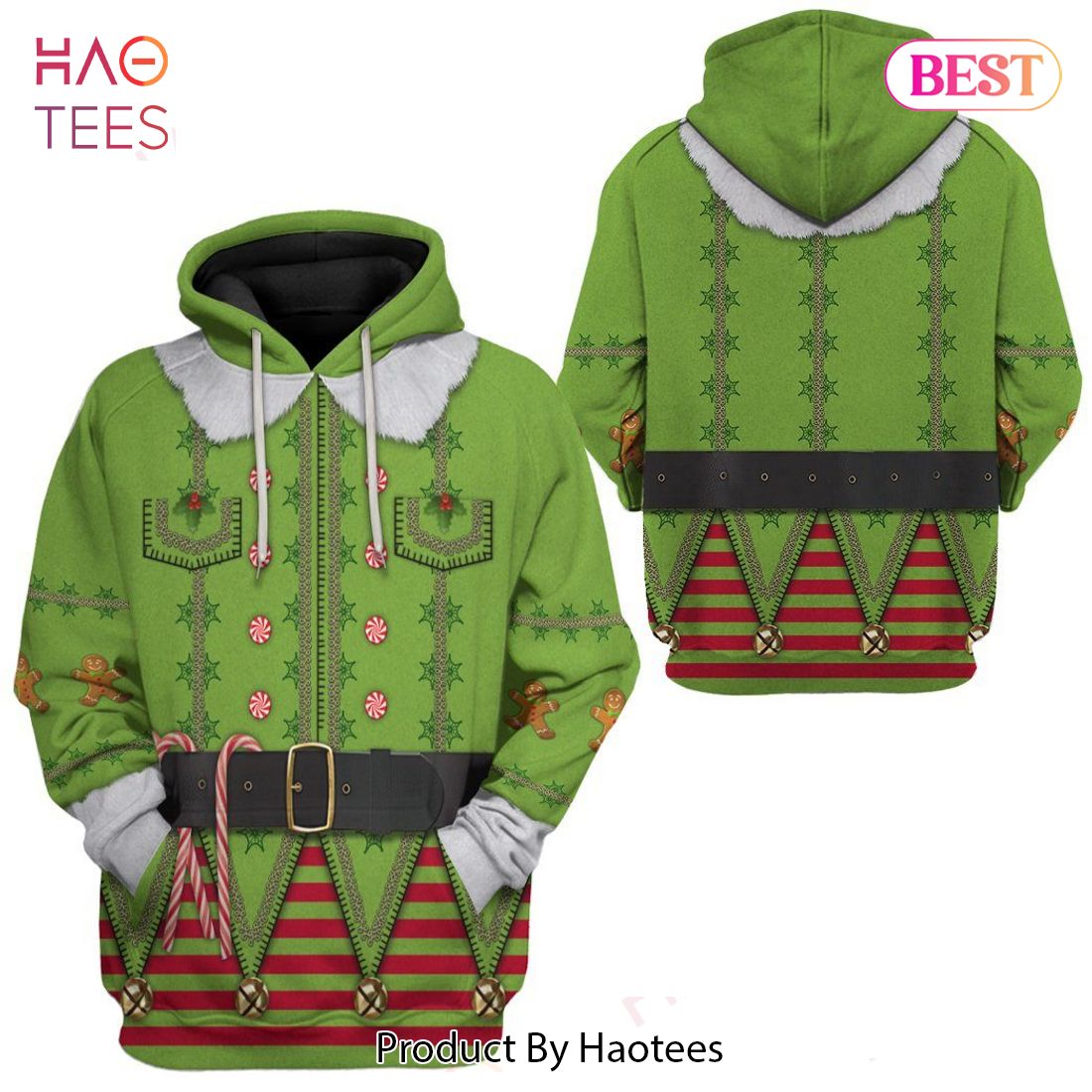 NEW 3D Mens Ugly Christmas Elf 3D Hoodie Apparel NEW 3D Mens Ugly Christmas Elf 3D Hoodie Apparel