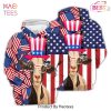 NEW 4th July Independent Day American Flag Pattern Goat 3D Hoodie, Gifts For Goat Lovers