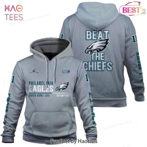 NEW A. J. Brown 11 Beat The Chiefs Philadelphia Eagles Super Bowl Champion 2023 3D Hoodie Design