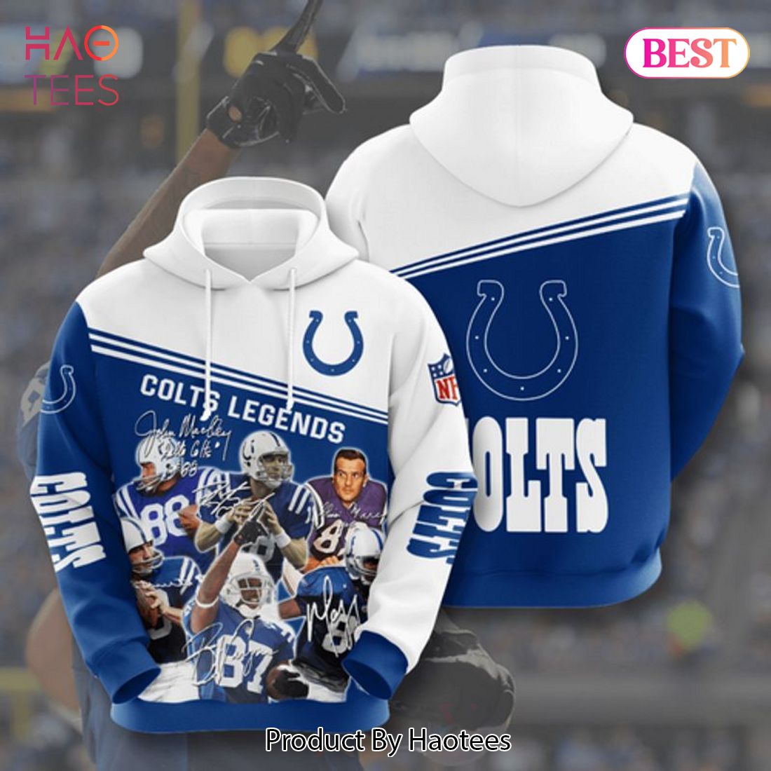 NEW All Indianapolis Colts 3D Hoodie Indianapolis Colts Fathers Day Gifts