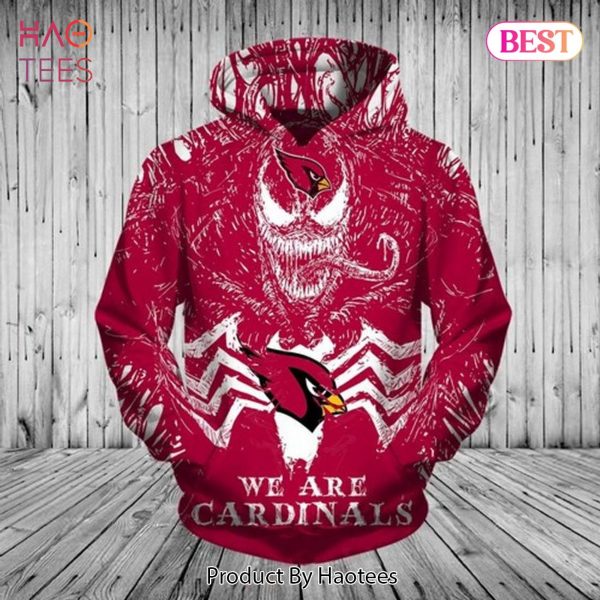 NEW Arizona Cardinals Football Venom 3D Hoodie