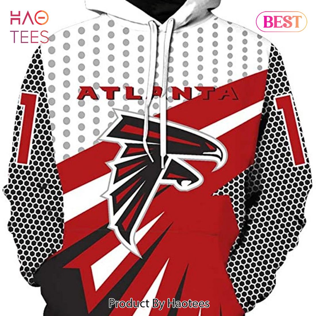 NEW Atlanta Falcons NFL Big Logo Teams 3D Hoodie
