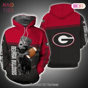 NEW Baby Yoda Hug Ball Georgia Bulldogs 3D Hoodie Georgia Bulldogs Gift Ideas For Him