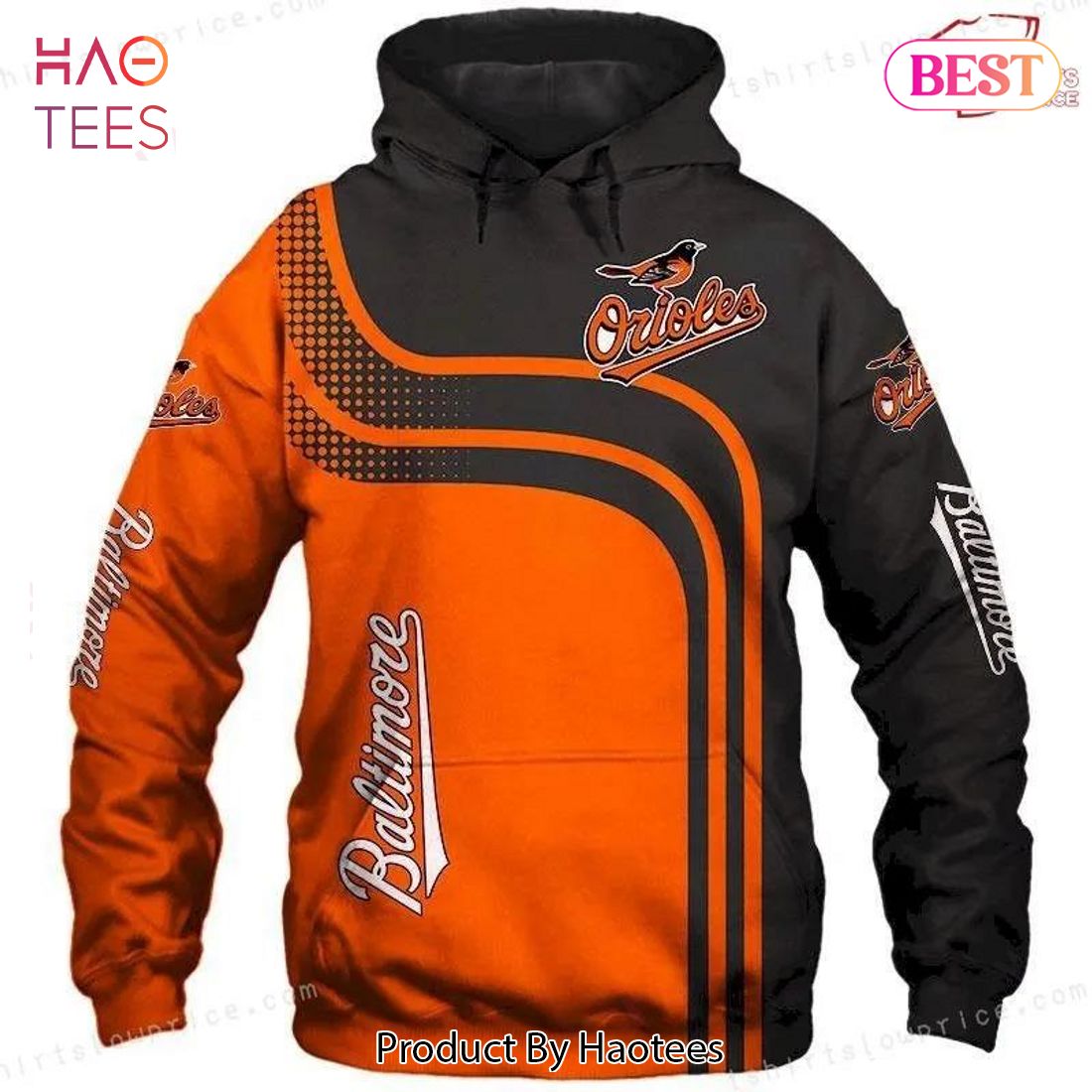 NEW Baltimore Orioles 3D Hoodie Long Sleeve Custom