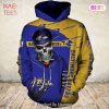 NEW Baltimore Ravens Logo Skull With Cap 3D Hoodie