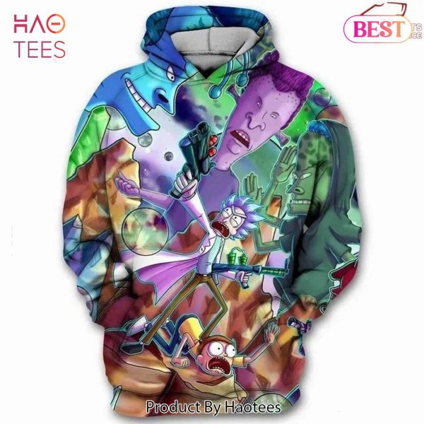 NEW Beavis And Butthead Cartoon Rick And Morty 3D Hoodie