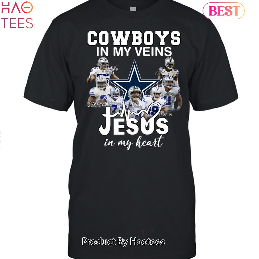 Dallas Cowboys Shirt, Cowboys In My Veins Jeus In My Heart