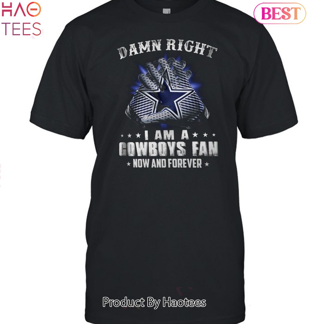 Blood Inside me damn right I am a Dallas Cowboys fan now and forever shirt  - Limotees