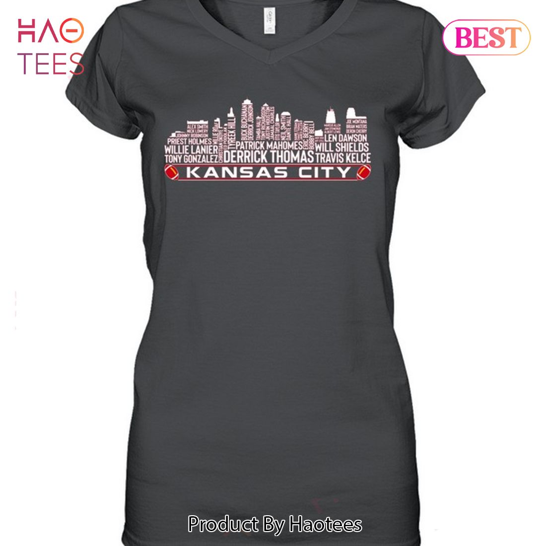 Kansas City Football Skyline Crew or Hoodie Sweatshirt