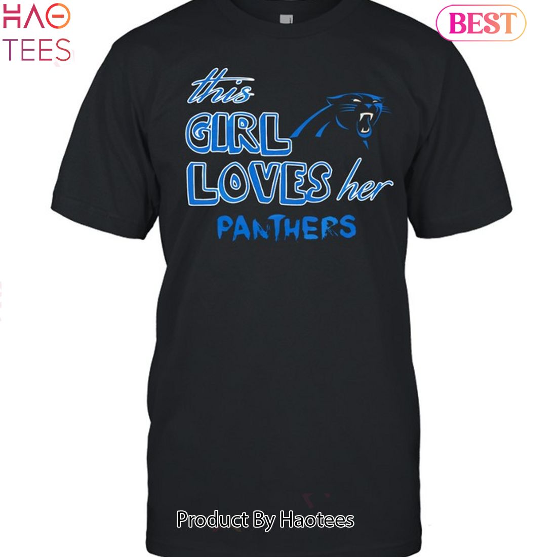 Girls carolina best sale panthers shirt