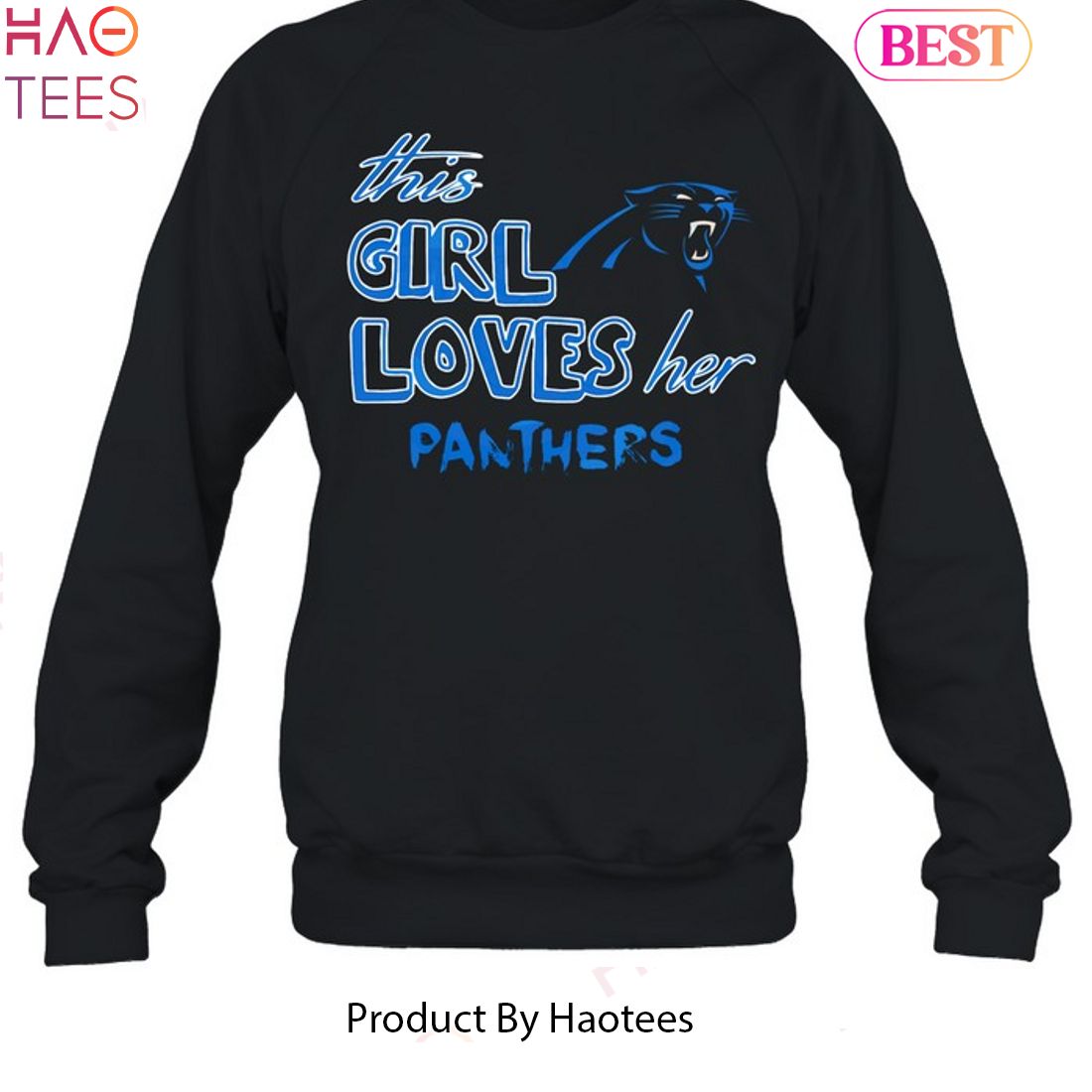 Ladies Carolina Panthers Long Sleeve T-Shirts, Panthers