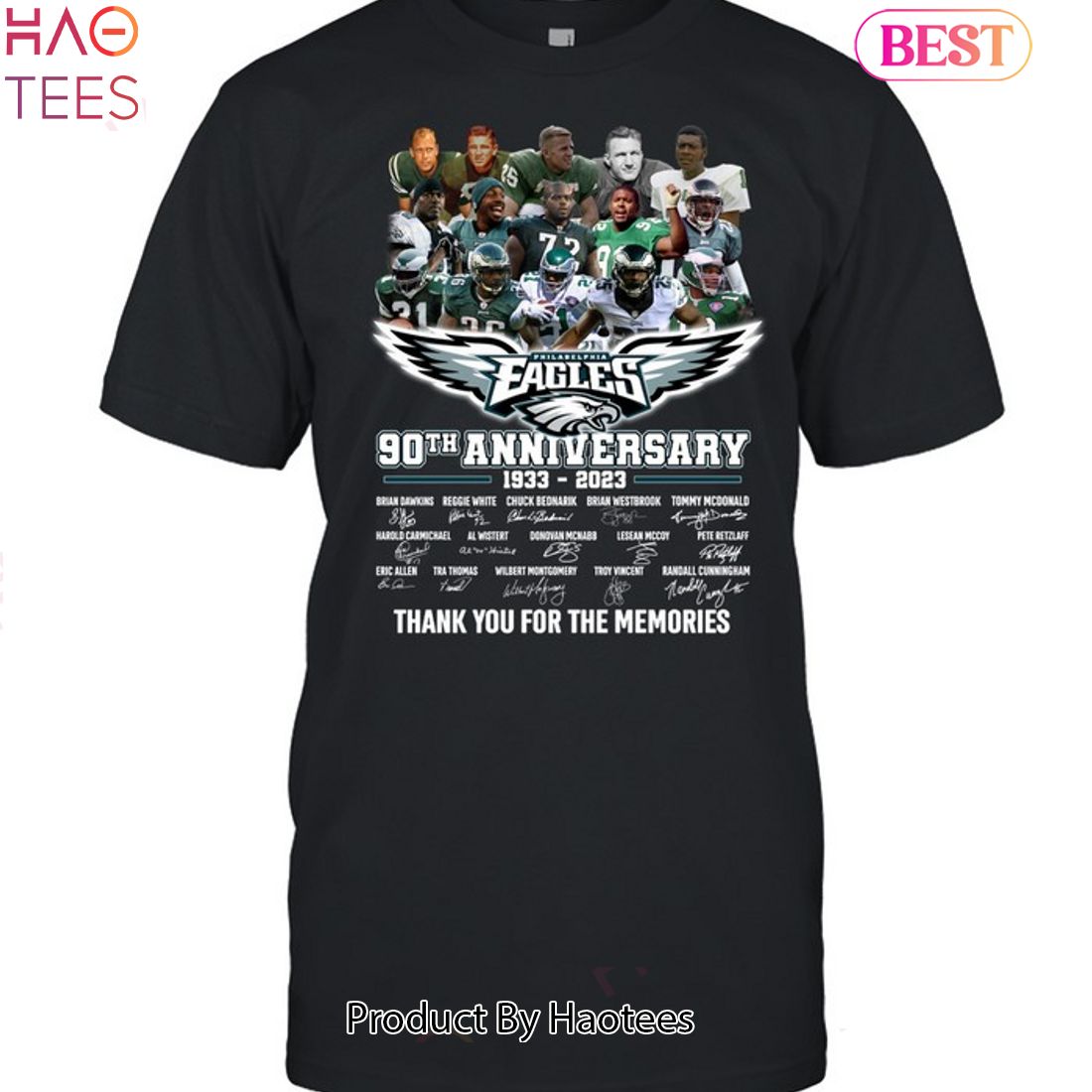 Eagles Signed 52nd Anniversary 1971-2023 Thank You Memories Unisex For Fan  T-shirt –