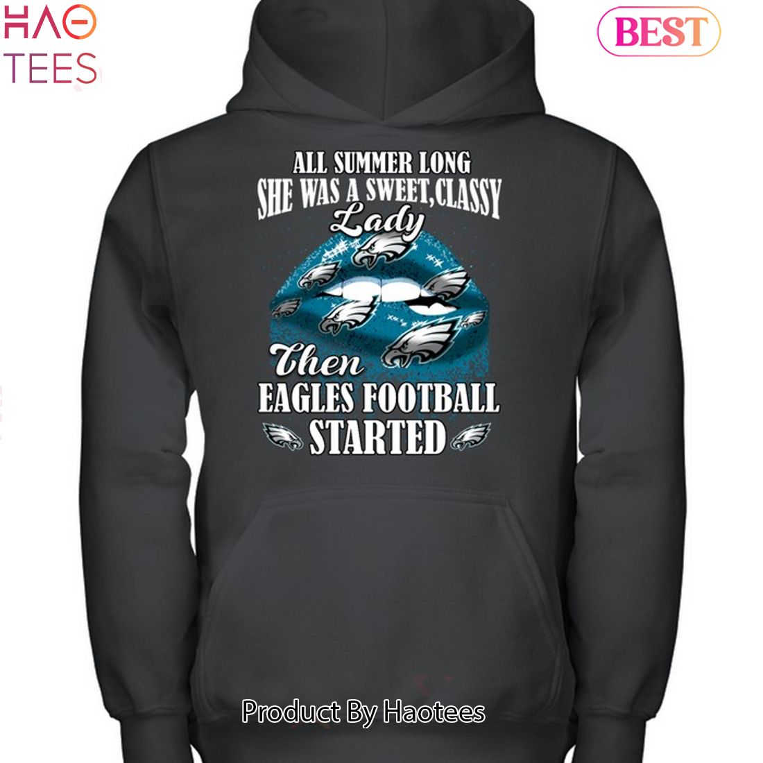 Philadelphia Eagles Crop Top Hoodie Long Sleeve Sweatshirt Pullover Casual  Tops