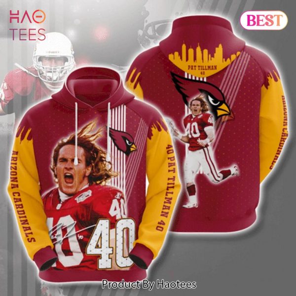 PREMIUM Arizona Cardinals 40 Pat Tillman 3D Hoodie