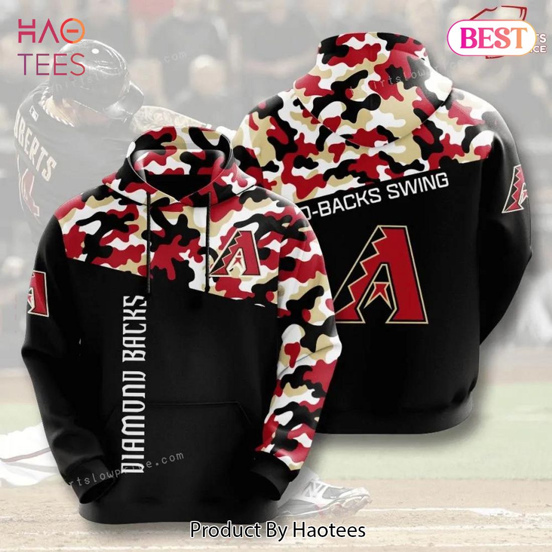 PREMIUM Arizona Diamondbacks Arizona Diamondbacks Camo 3D Hoodie