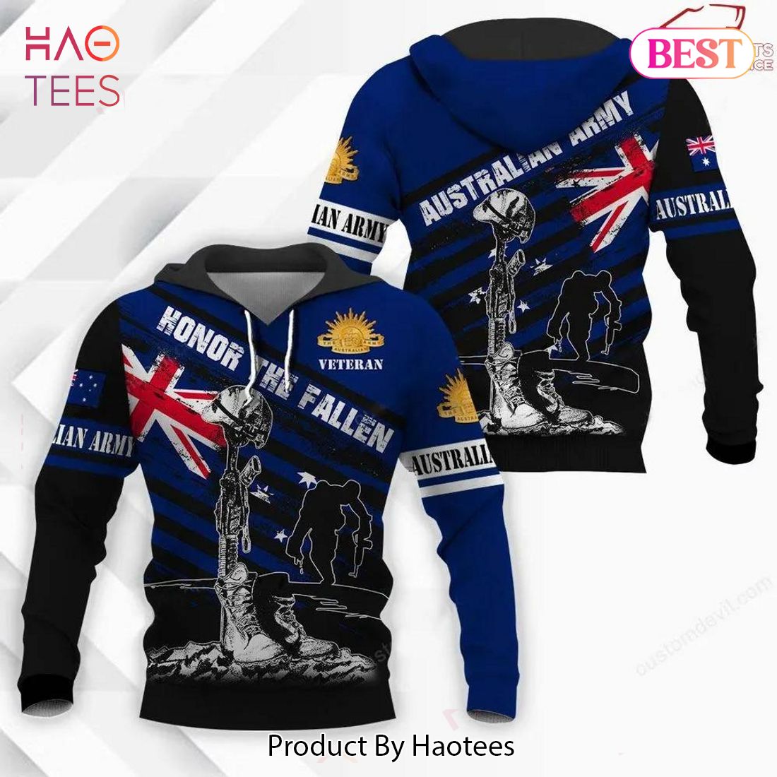 PREMIUM Australian Army Veteran 3D Hoodie