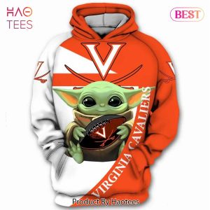 PREMIUM Baby Yoda Hug Ball Virginia Cavaliers 3D Hoodie Virginia Cavaliers Gift Ideas For Him