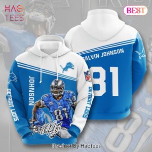 PREMIUM Calvin Johnson 81 Detroit Lions 3D Hoodie For Men Women