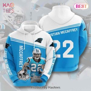 PREMIUM Carolina Panthers 22 Mccaffrey Signature 3D Hoodie